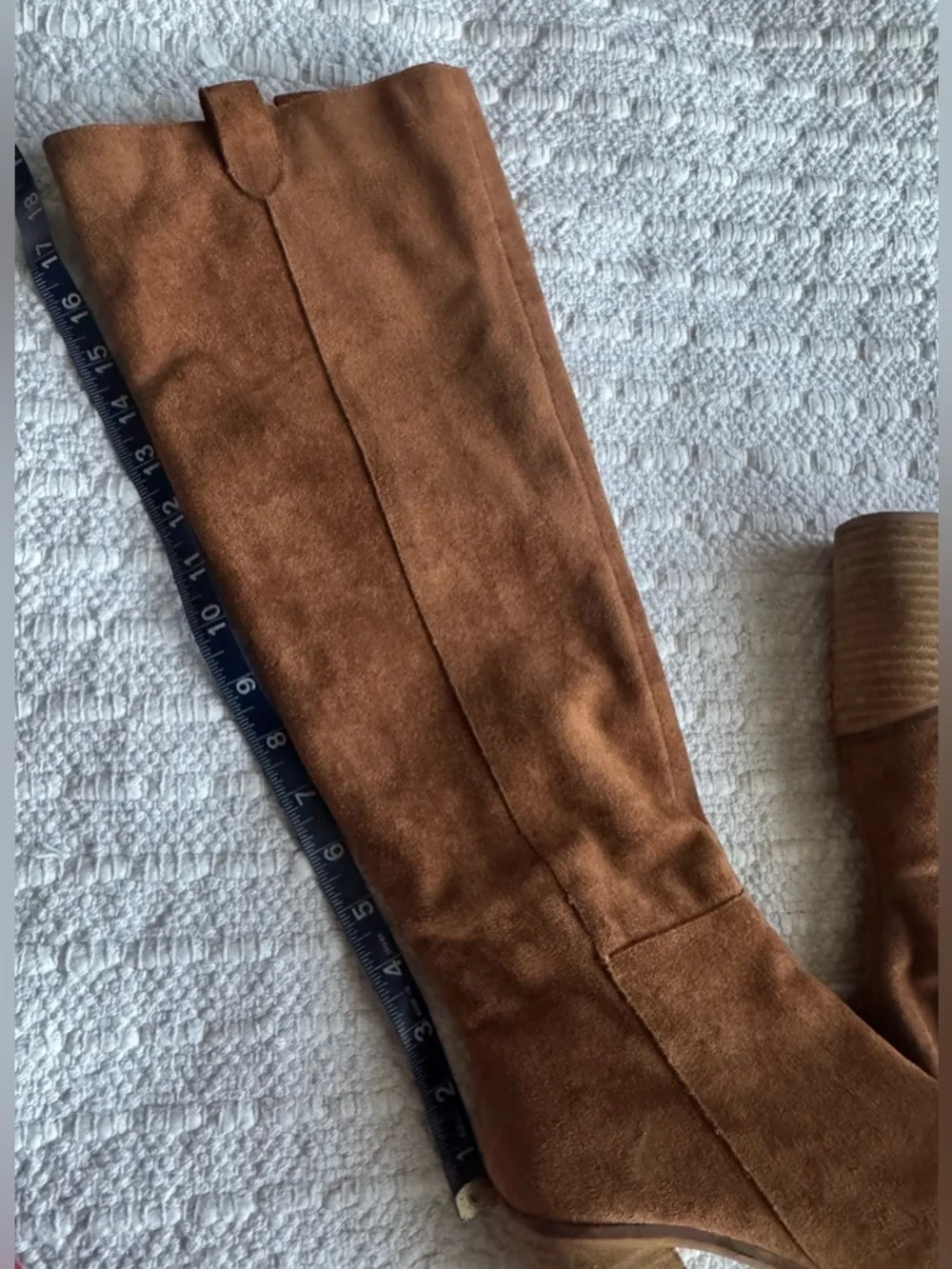 Mi.Im The Saint Handmade Suede Block Heel Tall Boots - Brown